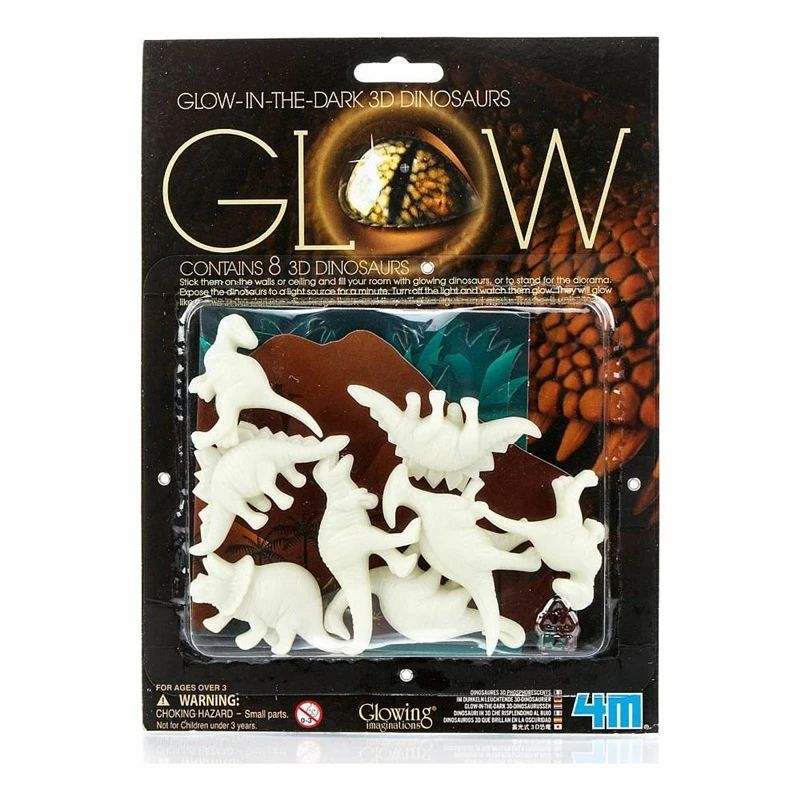 4M Tumsā spīdoši dinozauri